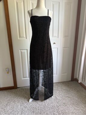 Vintage 90s Y2K whimsygoth sparkly sheer maxi dress size M by Next Up